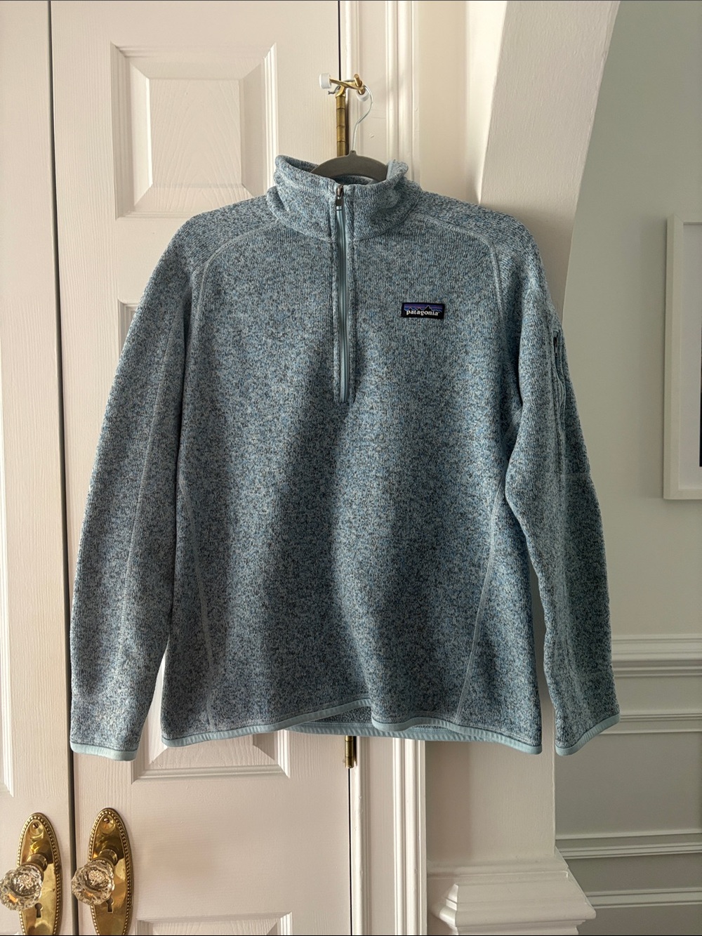 Patagonia Better Sweater 1/4 Zip Fleece Pullover - Heathered teal Large 76-B